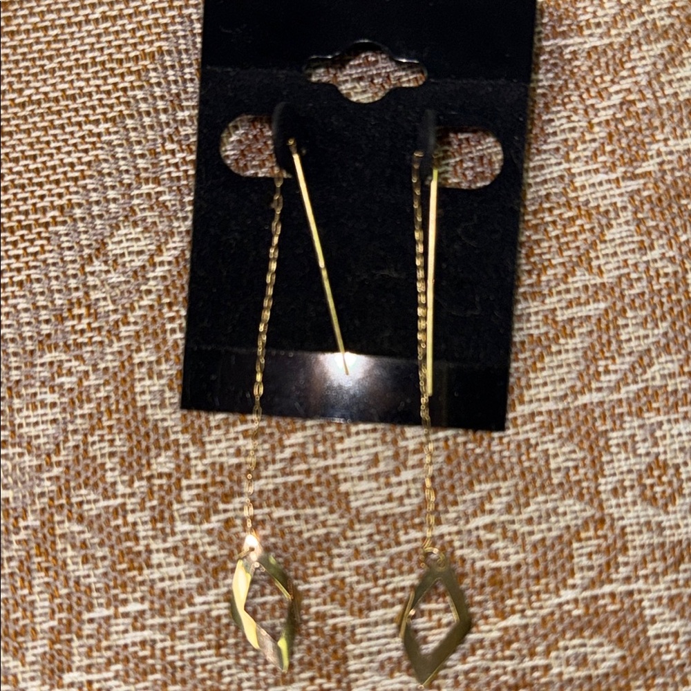 💛Elegant Kite Thresded 14KT Gold Dangle Earrings